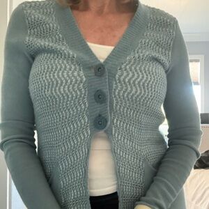 Free People Blue Cardigan with Light Blue Shimmer Size XS